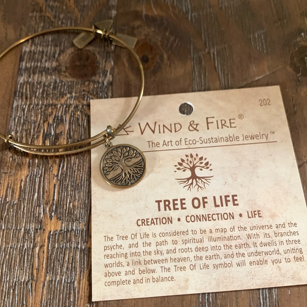 Wind and fire tree of life bracelet